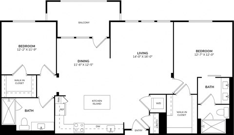 A black and white image of a floor plan for a home.