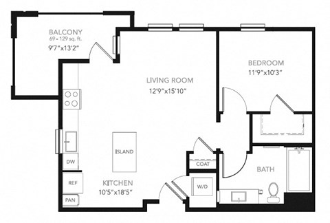 Floor Plan at Blu Harbor by Windsor, Redwood City, CA
