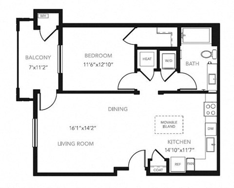 Floor Plan at Blu Harbor by Windsor, Redwood City, CA