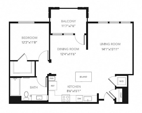 Floor Plan at Blu Harbor by Windsor, Redwood City, CA