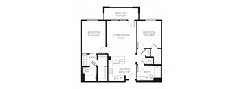 Floor Plan at Blu Harbor by Windsor, Redwood City, CA