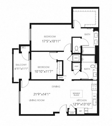 Floor Plan at Blu Harbor by Windsor, Redwood City, CA