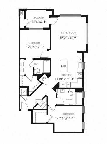 Floor Plan at Blu Harbor by Windsor, Redwood City, CA