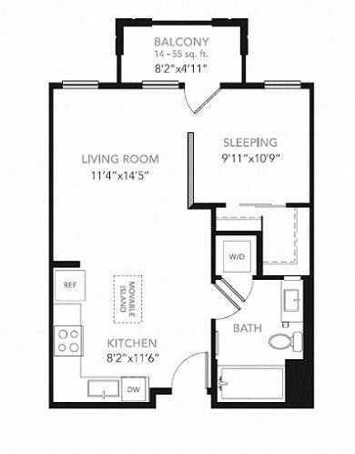 Floor Plan at Blu Harbor by Windsor, Redwood City, CA