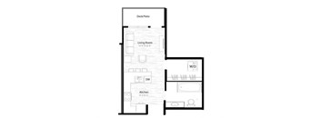 Studio Floorplan at Broadway Station by Windsor