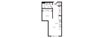 A02 Floorplan at Windsor Buckman, Portland, 97214