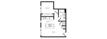 A08 Floorplan at Windsor Buckman, Portland, 97214