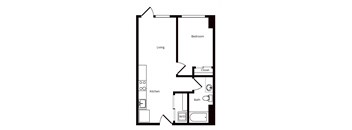 A10 Floorplan at Windsor Buckman, Portland, Oregon
