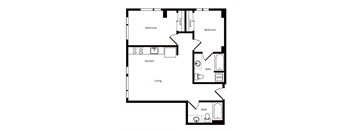 B02 Floorplan at Windsor Buckman, Portland, OR, 97214