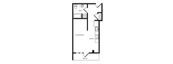 S02 Floorplan at Windsor Buckman, Portland, OR