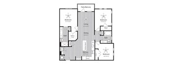 C1 floor plan at Windsor 335, Plantation, Florida