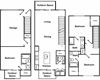 3 Bed 3 Bath Floor Plan 3 Bed 3 Bath Floor Plan at The Encore by Windsor, Atlanta, GA, 30339