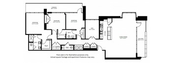 C4 Floor Plan at 7770 Norfolk, Bethesda, Maryland