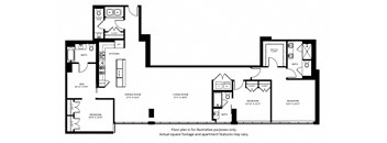 C5 Floor Plan at 7770 Norfolk, Bethesda