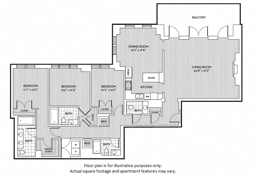 C5 floor plan at The Woodley, Washington, DC
