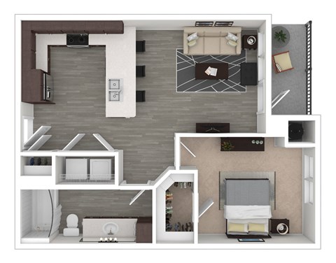Floor Plan at Centric LoHi by Windsor, Colorado, 80211