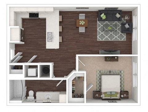 Floor Plan at Centric LoHi by Windsor, Colorado, 80211