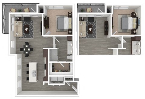 Floor Plan at Centric LoHi by Windsor, Colorado, 80211