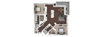 Floor Plan at Centric LoHi by Windsor, Colorado, 80211