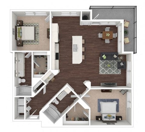 Floor Plan at Centric LoHi by Windsor, Colorado, 80211