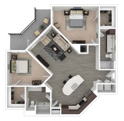 Floor Plan at Centric LoHi by Windsor, Colorado, 80211