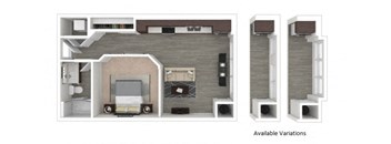 Floor Plan at Centric LoHi by Windsor, Colorado, 80211