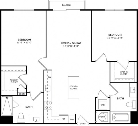 A black and white image of a house floor plan.