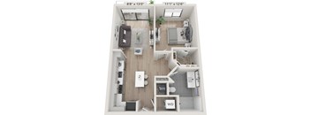 A1 Floor Plan at Centrico by Windsor, Florida, 33166