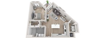 A3 Floor Plan at Centrico by Windsor, Doral, 33166