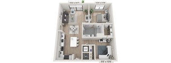 A4 Floor Plan at Centrico by Windsor, Doral