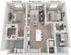 B1 Floor Plan B1 Floor Plan at Centrico by Windsor, Florida, 33166