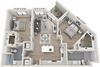 B2 Floor Plan B2 Floor Plan at Centrico by Windsor, Doral, FL, 33166