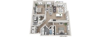 B3 Floor Plan at Centrico by Windsor, Doral, FL