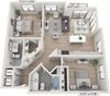 B3 Floor Plan B3 Floor Plan at Centrico by Windsor, Doral, FL
