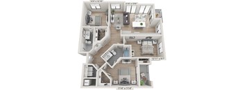 C1 Floor Plan at Centrico by Windsor, Doral, 33166