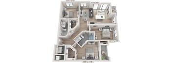 C1a Floor Plan at Centrico by Windsor, Doral, Florida