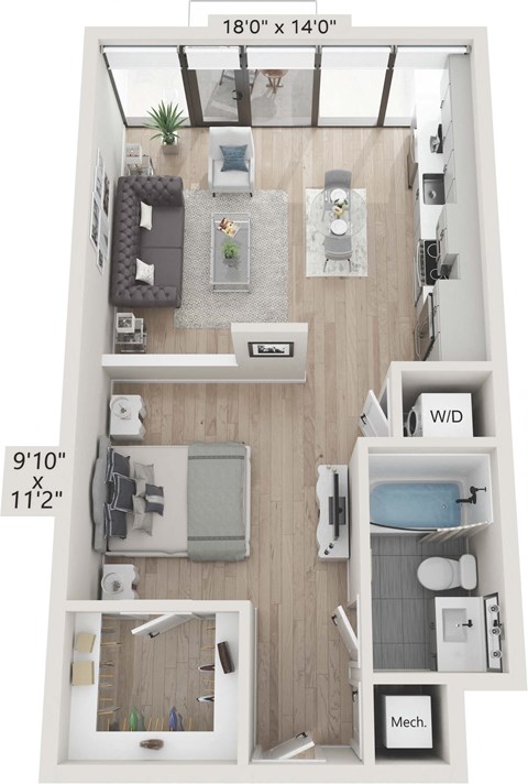 S1 Floor Plan at Centrico by Windsor, Doral