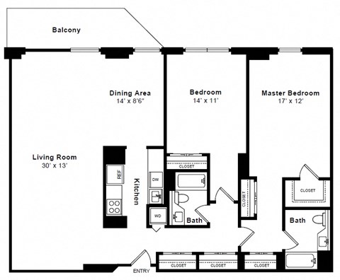 Chelsea floor plan at Windsor at Mariners, NJ, 07020