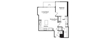 Floor plan at Cirrus, WA 98121