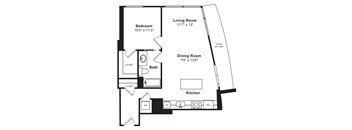 Floor plan at Cirrus, WA 98121
