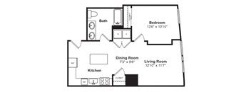 Floor plan at Cirrus, WA 98121