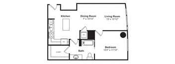 Floor plan at Cirrus, WA 98121