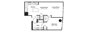 Floor plan at Cirrus, WA 98121