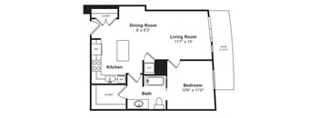 Floor plan at Cirrus, WA 98121