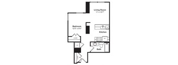 Floor plan at Cirrus, WA 98121