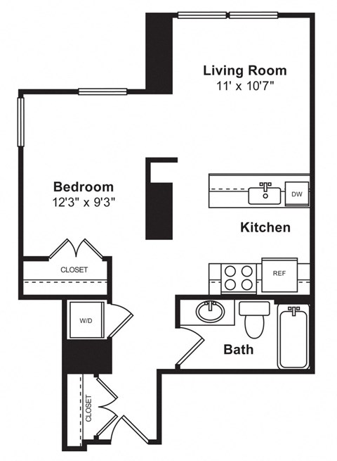 Floor plan at Cirrus, WA 98121