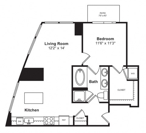 Floor plan at Cirrus, WA 98121