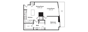 Floor plan at Cirrus, WA 98121