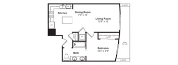 Floor plan at Cirrus, WA 98121