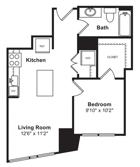 Floor plan at Cirrus, WA 98121